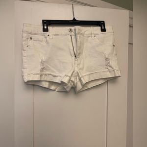 Celebrity Pink White Denim Shorts